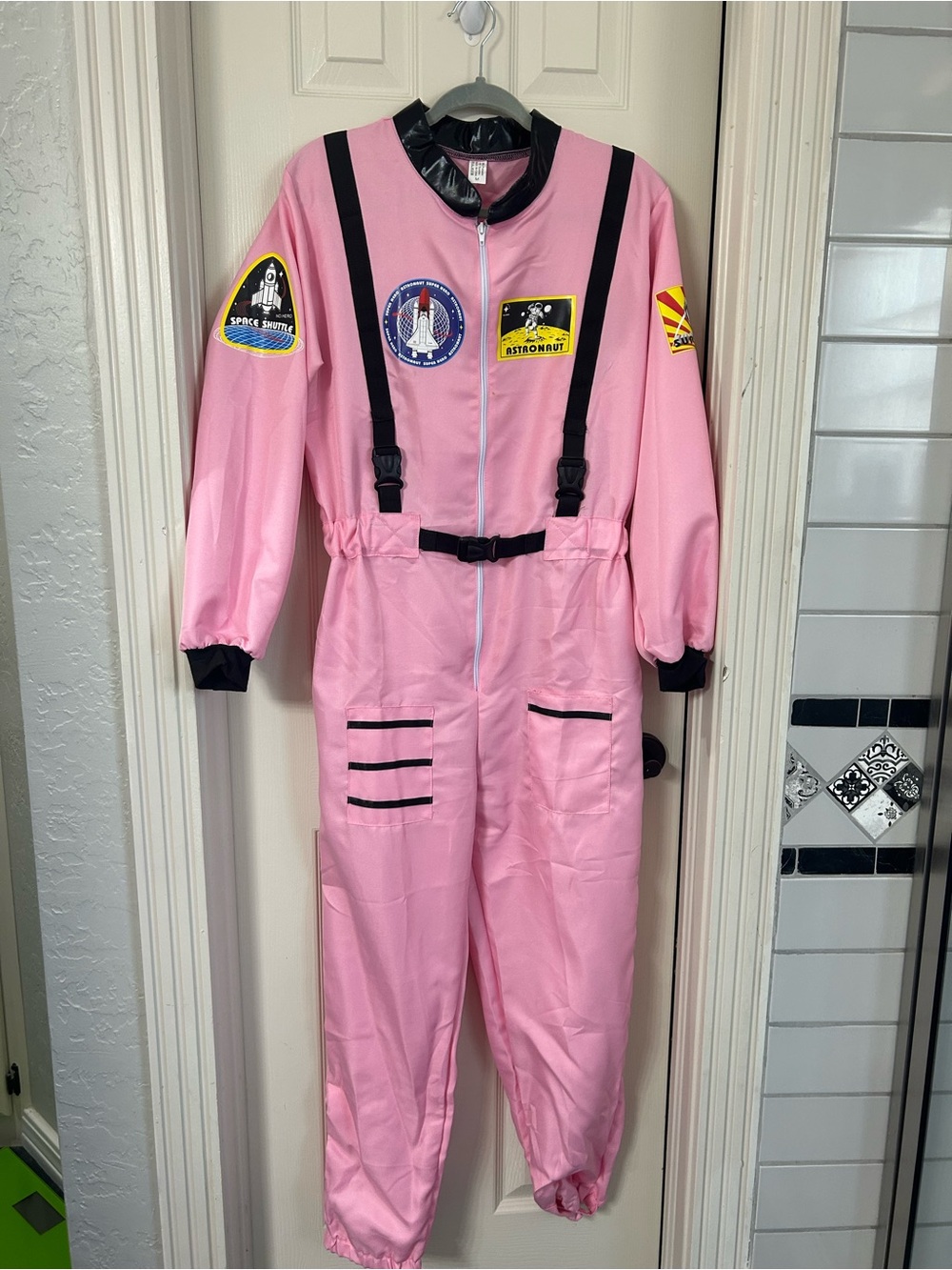 Amazon Pink Women’s Astronaut Jumpsuit with Patch Details
